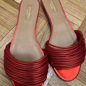 Aquazzura Women's Red Flat Sandals